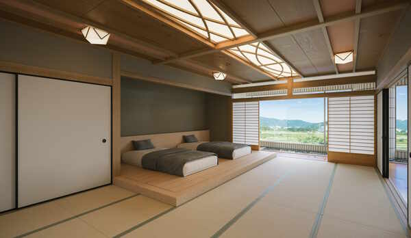 【温泉内風呂付和洋室】客室専用の温泉を備えた贅沢な和洋室※イメージ