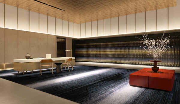 宿泊ゲストをお迎えする１階のアライバルロビー イメージ図