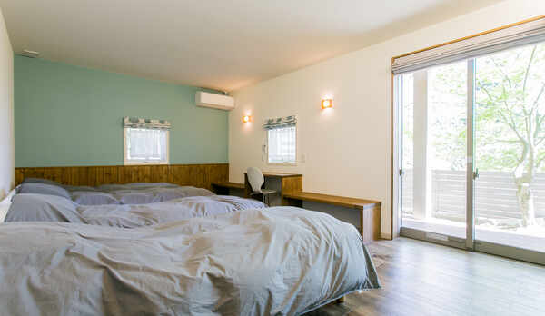 【グリーンルーム】2019年4月新築・1階ミニドックラン（中庭）付・客室専用風呂付・洗面・トイレ付 