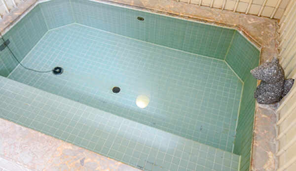 【大浴場(女湯)】少し小さめの浴槽ですが、自慢の温泉をお楽しみください。