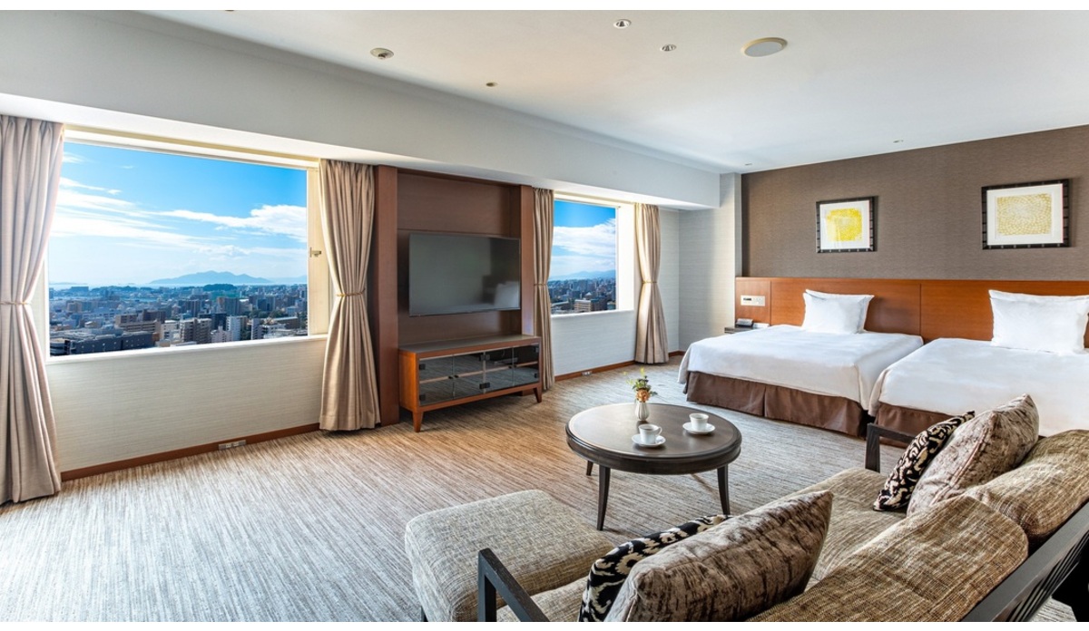 エグゼクティブツインルーム。２部屋分の広さを確保したスイートタイプのツインルームです。