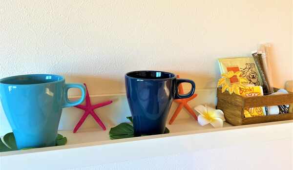 海辺のオープンテラスでティータイム