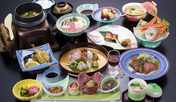 *【夕食Ａコース一例】日本海の海の幸と庄内の旬の幸を存分に楽しめる、スタンダード懐石。