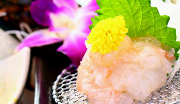 甘くてプリプリの伊勢海老。歯ごたえもお愉しみください