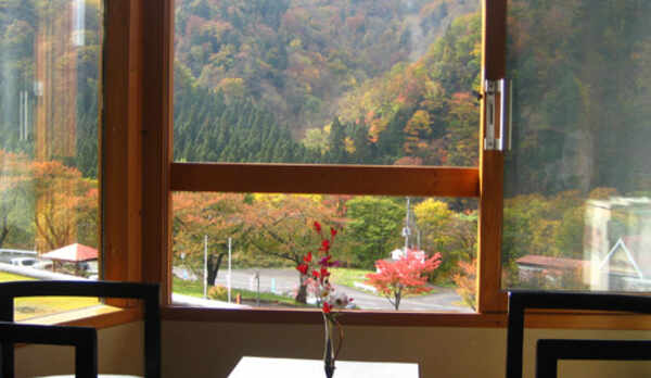 *窓からの風景（紅葉）