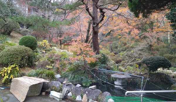 露天風呂へ行く道(紅葉)