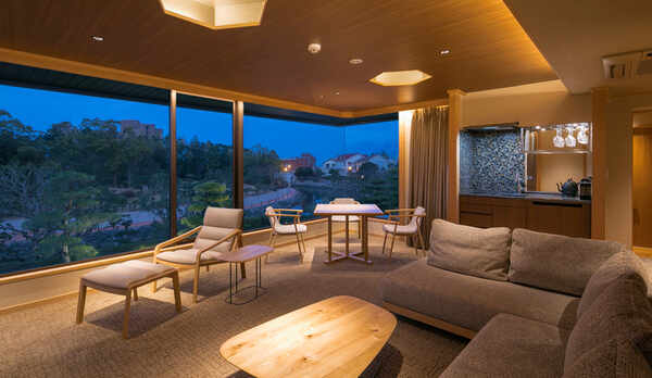 【ガーデンヴィラ】専有露天風呂付ツインC リビングルーム