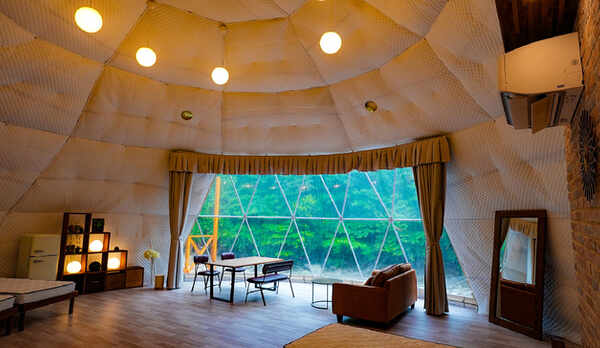 ドームテント　エアコン