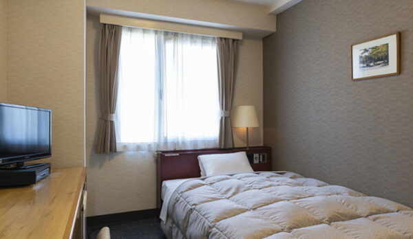 室内例：シングルスタンダード　12㎡　１２０ｃｍ幅セミダブルベッド1台