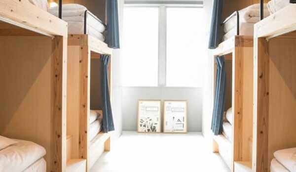 8名相部屋ドミトリー(22平米)です。【WiFi無料利用可】