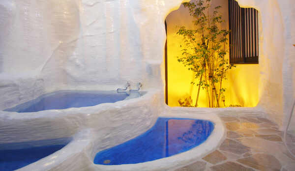 貸切風呂　パムッカレ　夜