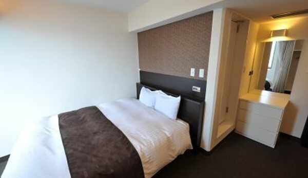 デュベタイプの高級羽毛布団のダブルのお部屋