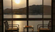 客室からの夕日