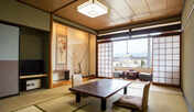 *【客室一例（和室10畳半バストイレ付）】当館スタンダードのお部屋です。ごゆっくりお寛ぎくださいませ