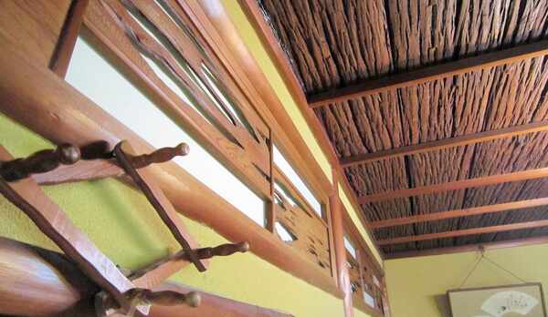 客室吉野タイプの杉板天井