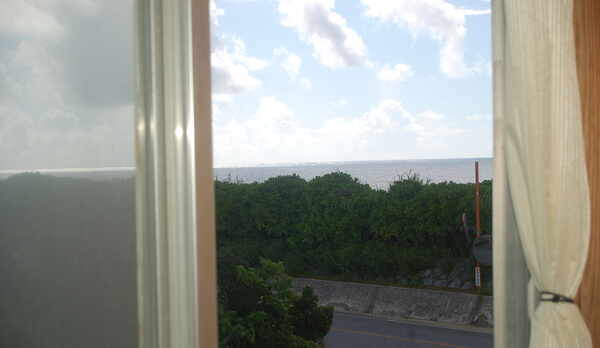 部屋からは海が一望