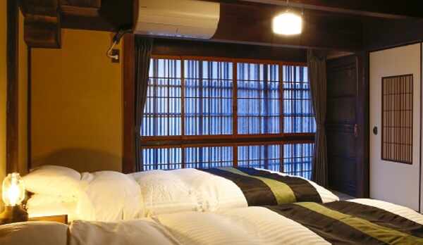 ◆翡翠（ひすい）寝室◆山崎の町並みを近くで感じながら、おやすみのひと時をお過ごしください