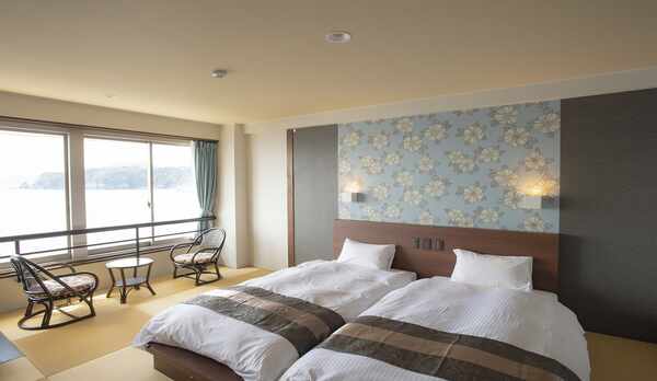 オーシャンビュー和室スタンダードツイン10帖：SU付角部屋