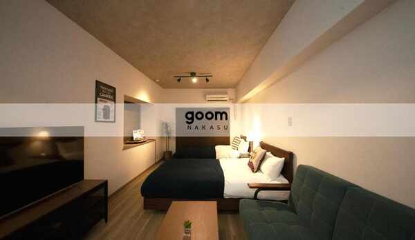 デラックスルーム　セミダブルベッド2台+ソファ付