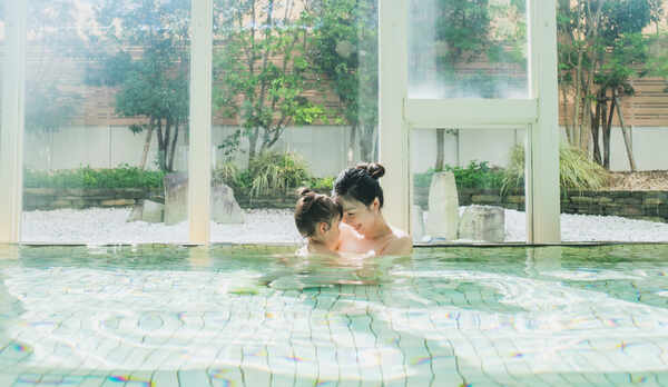 大浴場でリラックス