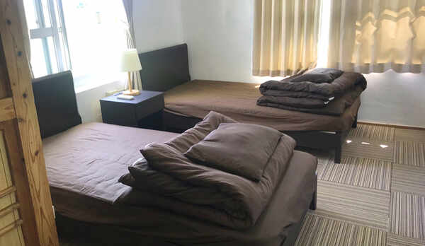 ・シングルベッドを設置したベッドルーム