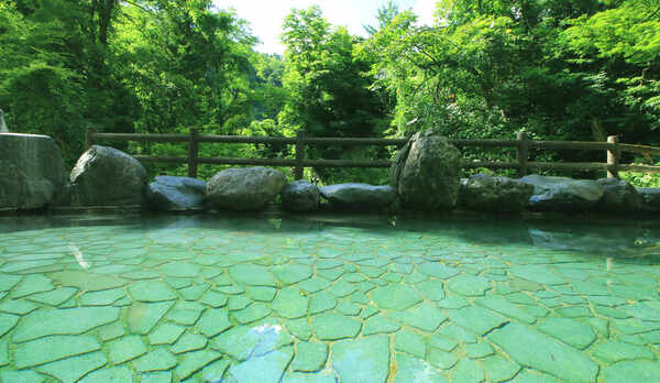 景色を眺めながら露天風呂に広々とご入浴できます