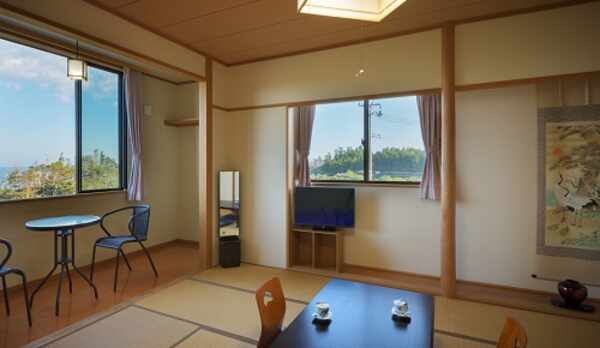 【禁煙】【新館】和室（2〜5名）Wi-Fi完備（トイレ付）＜海側＞