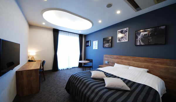 【ダブル】23㎡。ベット1台のお部屋です。ビジネス・カップル向け。最大2名利用可。