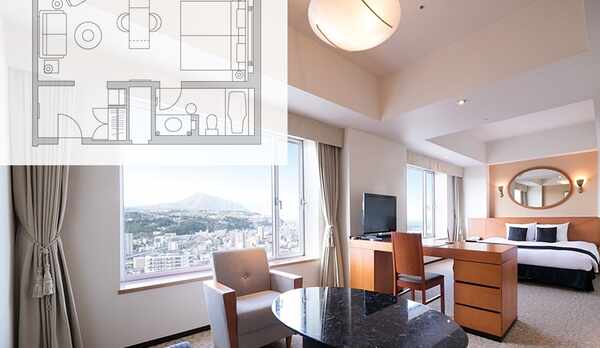 【客室・平面図】ジュニアスイートルーム