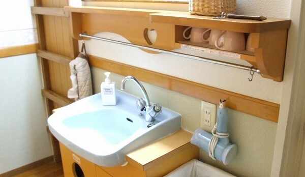 各お部屋に洗面台が付いています。