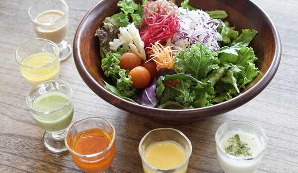 ●朝食（発酵ドレッシングと国産野菜のサラダバー）