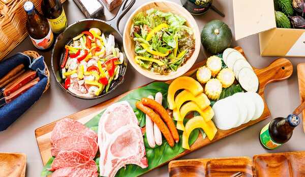 夕食　BBQプラン