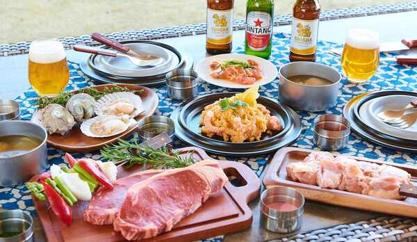 夕食 アジアンBBQ