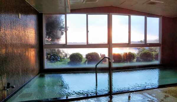 展望大浴場　夕景