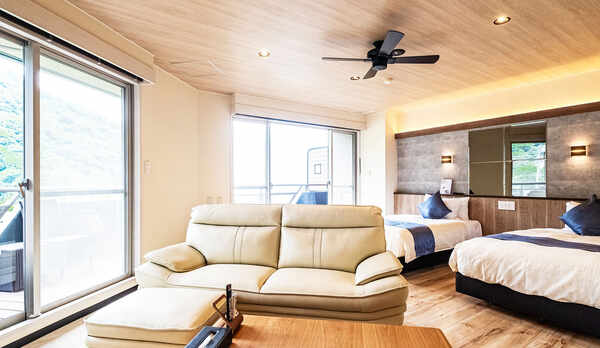 【洋モダンJrスイート】45平米＋テラス10平米　信楽焼露天風呂