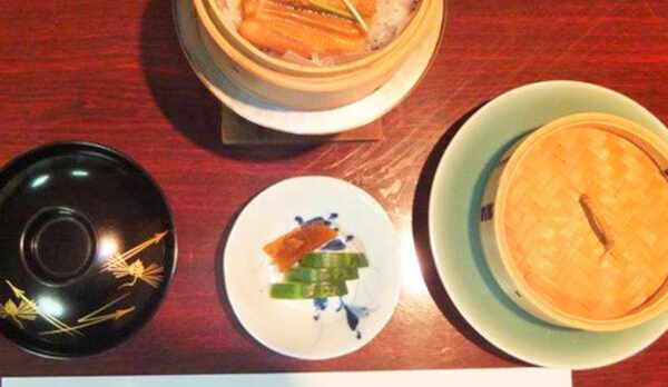 *ご夕食一例 穴子蒸籠