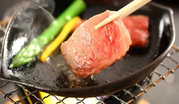 信州牛の陶板焼き