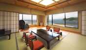 【吉亭】眺望抜群・最上階貴賓室「煌月」＜オーシャンビュー＞客室から眺める朝日や夕陽は至福のひとときそ