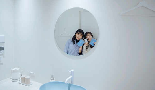 「あおい」「まるい」「やわらかい」が詰まったお部屋。