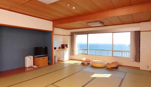 眺望海バスウォシュレット付トイレ空気清浄機空冷蔵庫テレビ付、17.5畳、30平米
