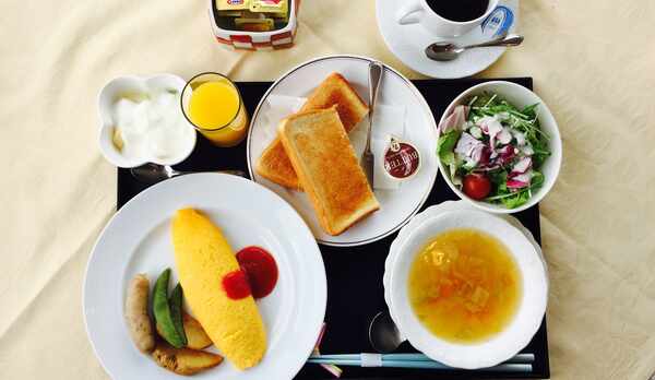 ホテルアーバンポートでの朝食（洋食）