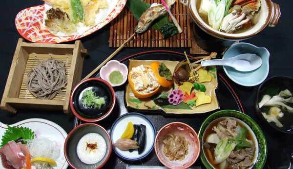 郷土料理プランのお夕食例