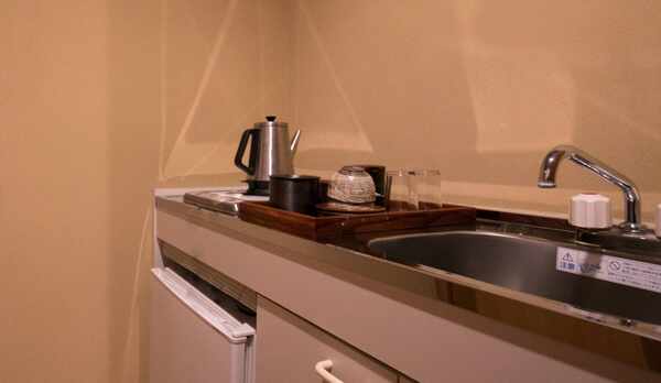 客室「ゆずり葉」ミニキッチン