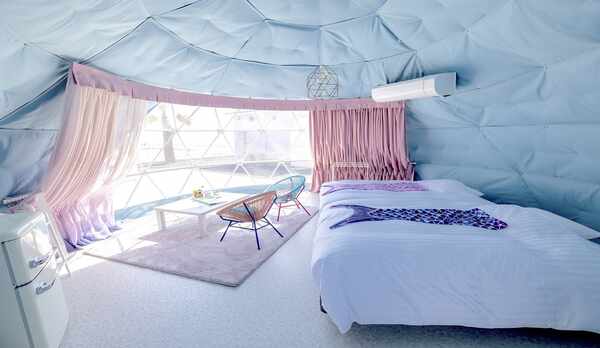 ビーチゲート付きドームテント