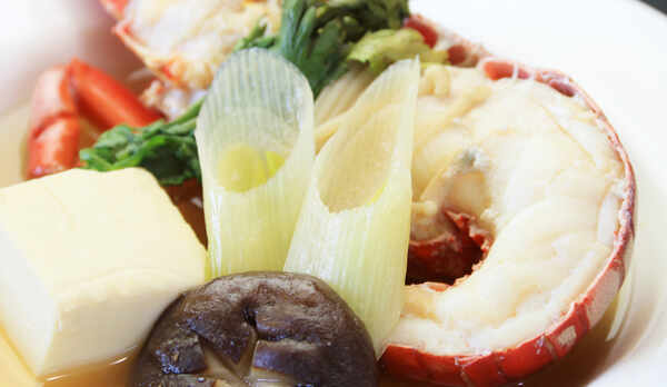 伊勢海老の具足煮。優しい出汁と伊勢海老の白身は相性抜群！