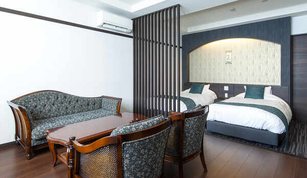 【客室殿２１帖】ツインルーム【禁煙】【バスターミナル側】2名様〜５名様までの御利用で御座います。