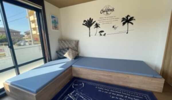 わんちゃんと添い寝できます