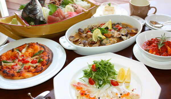 地魚の舟盛り＆創作イタリアン