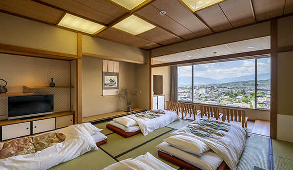 【北アルプスの絶景◇広々和室】和室12.5畳＋眺望の良い広縁