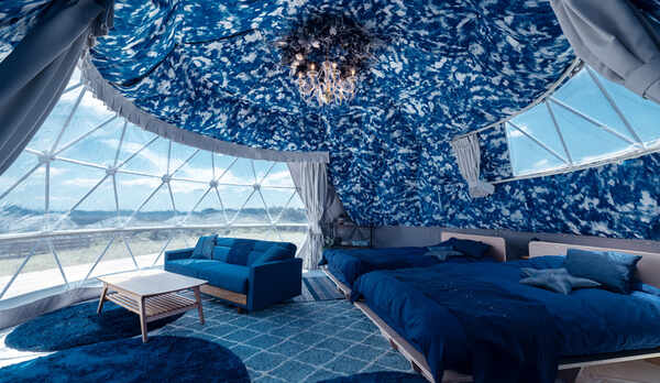 【1日1組限定】プレミアムドーム「藍」　SORANIA&times;青木被服